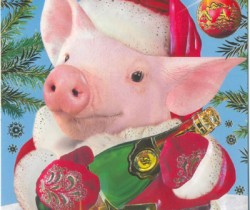 С новым годом 2019 картинки со свиньёй