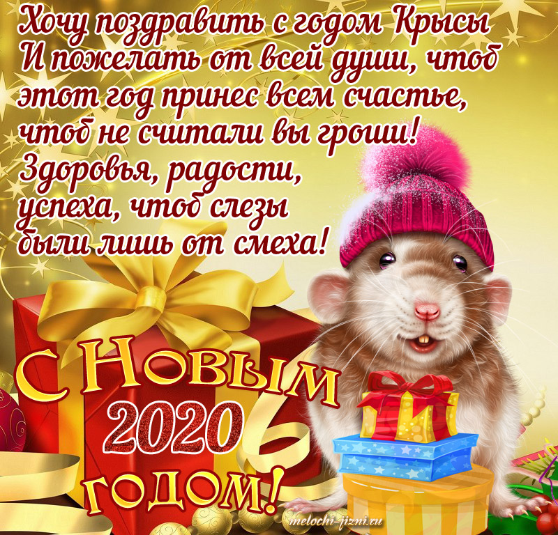 Поздравления с Новым Годом 2020 крысы С Новым годом 2024